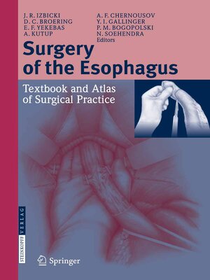cover image of Surgery of the Esophagus